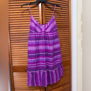 Old Navy Purple/Lavender Striped Midi Dress, Size L, Gently Used
